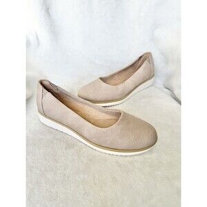 NWOB SOUL Naturalizer Women’s Beige Textured Synthetic Ballet Flats Slip-On 7.5M